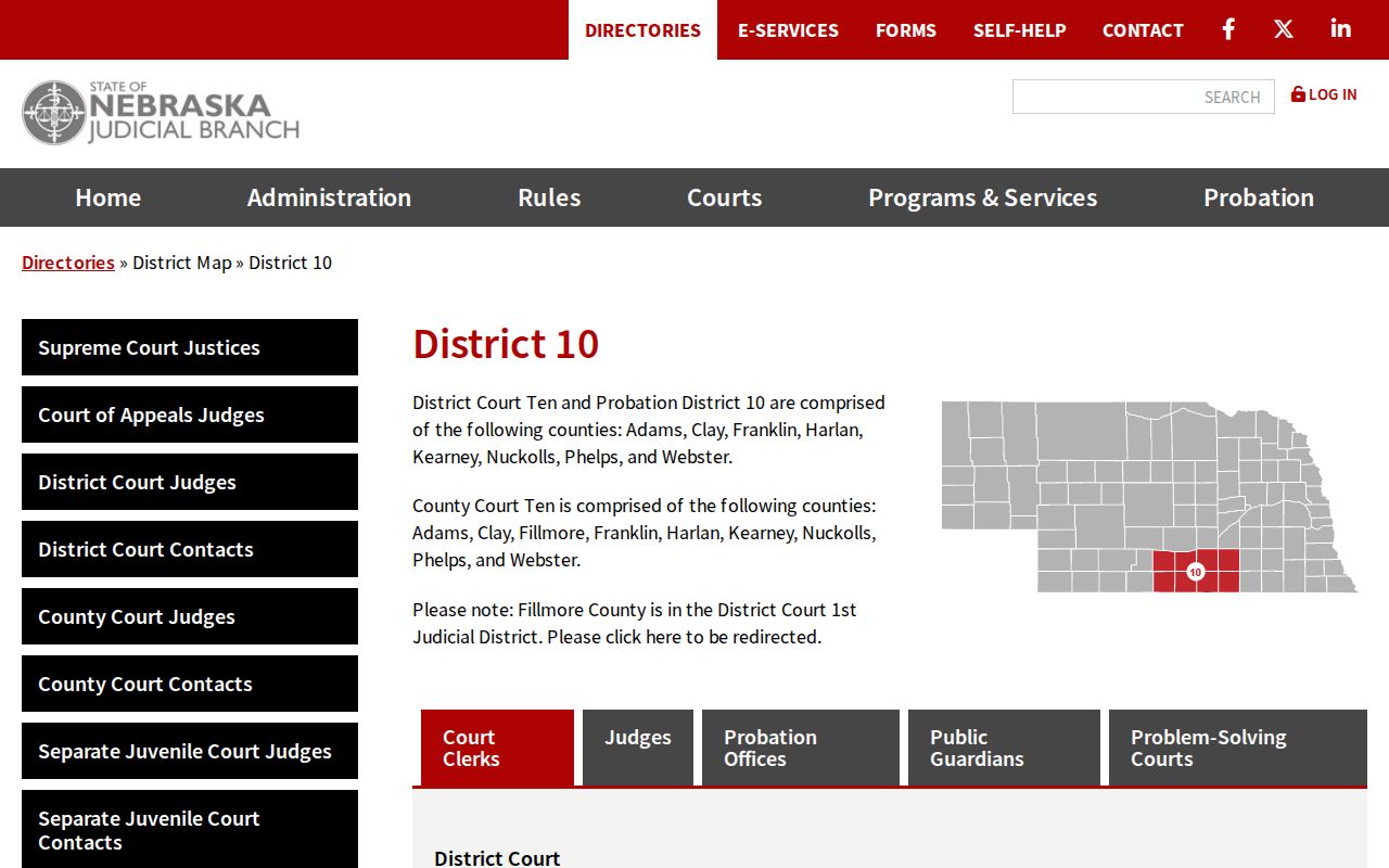 Harlan County criminal court cases Judicial District 10 directory