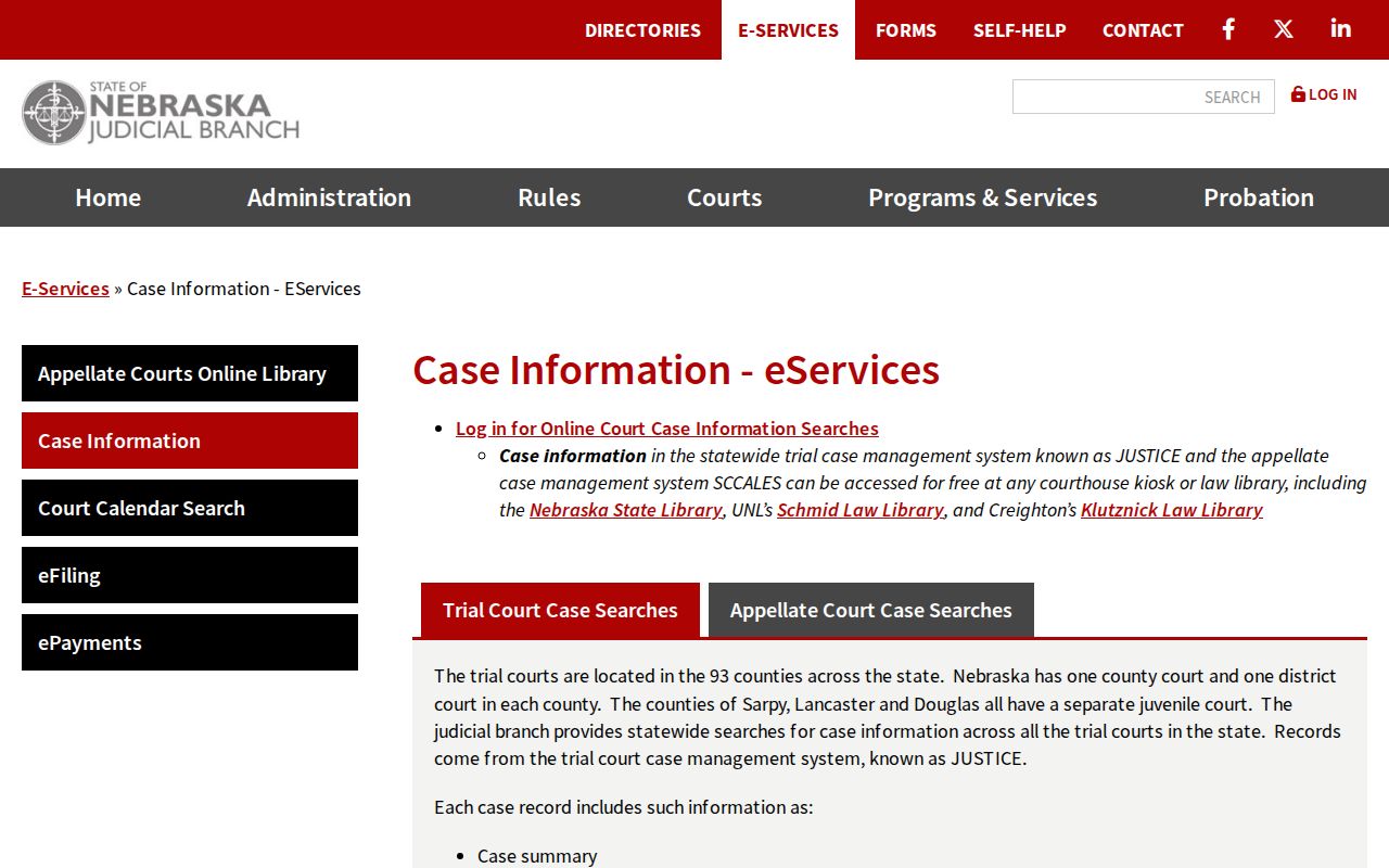 Harlan County criminal court cases JUSTICE access services