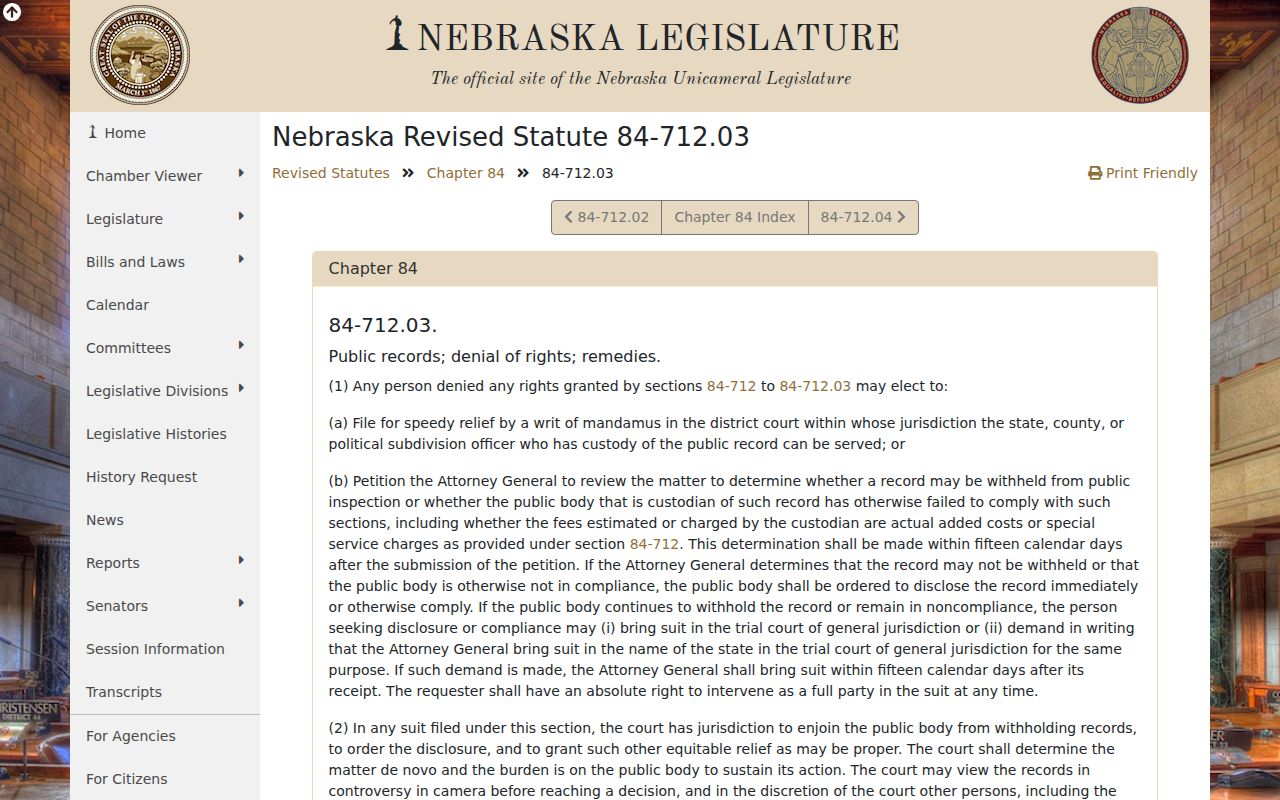 Orleans criminal records public access denial remedies