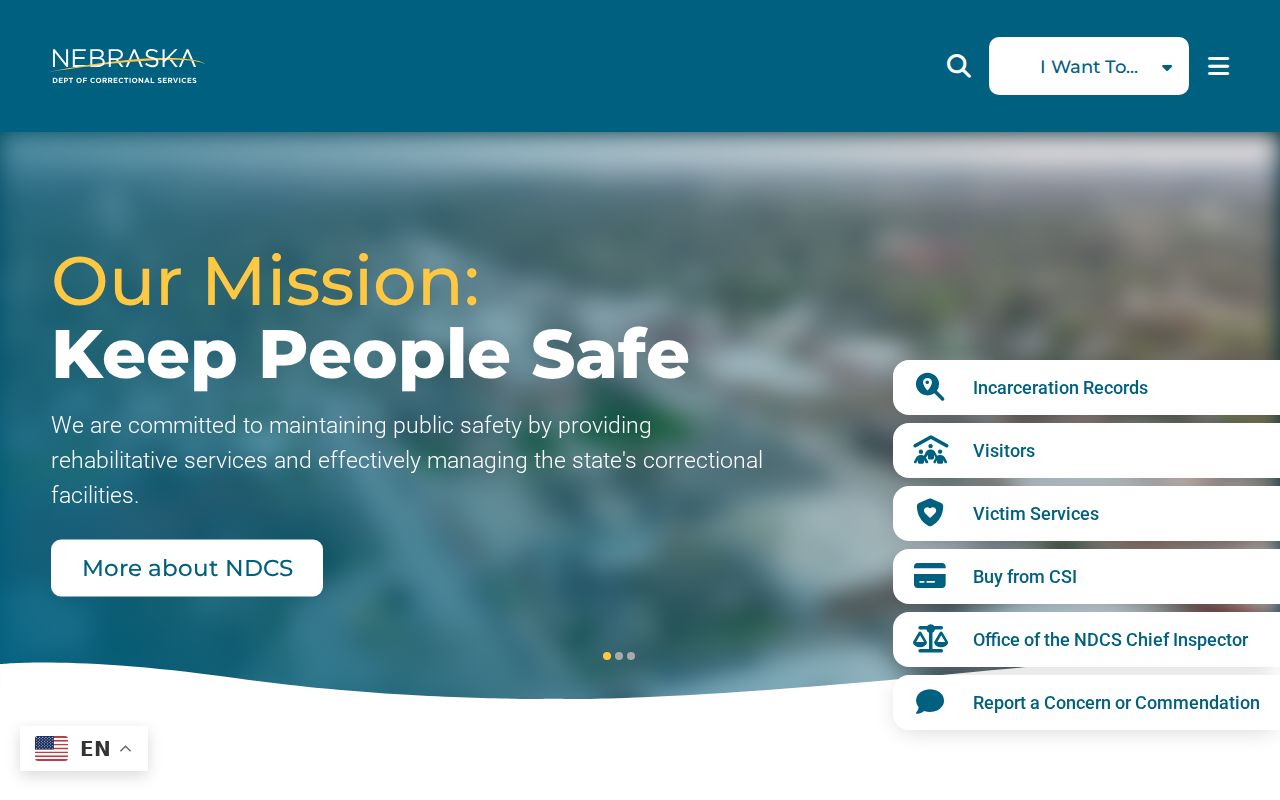Nebraska Department of Correctional Services incarcerated person search route